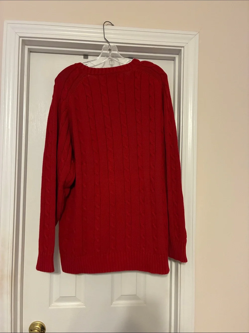 Men’s 2XL Alexander Julian Red Cable Knit Crewneck Sweater